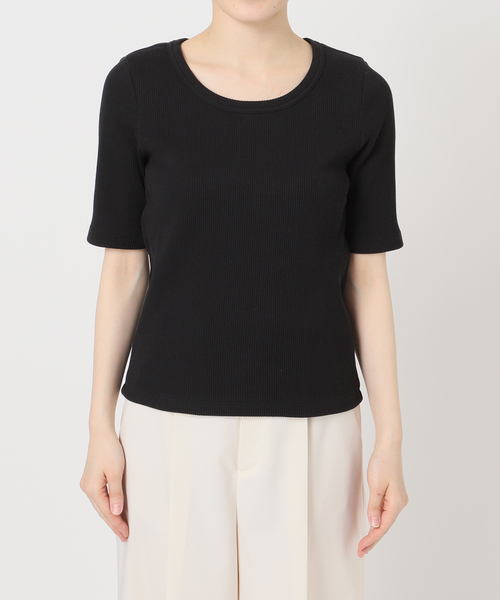 Noble（ノーブル）の「ULTIMAコットンラウンドネックT（Tシャツ/カットソー・レディース・ブラック/ピンク/ホワイト/ライトグレー・FREE）」の5枚目の写真