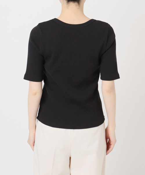 Noble（ノーブル）の「ULTIMAコットンラウンドネックT（Tシャツ/カットソー・レディース・ブラック/ピンク/ホワイト/ライトグレー・FREE）」の7枚目の写真