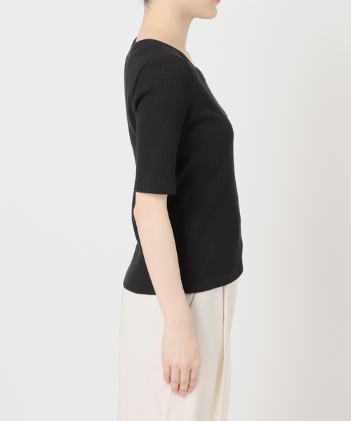 Noble（ノーブル）の「ULTIMAコットンラウンドネックT（Tシャツ/カットソー・レディース・ブラック/ピンク/ホワイト/ライトグレー・FREE）」の8枚目の写真