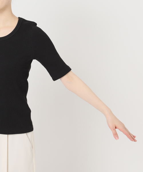 Noble（ノーブル）の「ULTIMAコットンラウンドネックT（Tシャツ/カットソー・レディース・ブラック/ピンク/ホワイト/ライトグレー・FREE）」の9枚目の写真