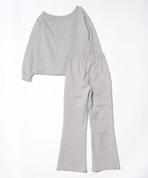 esutoreja（エストレジャ）の「ワンショルダースウェットセットアップ（セットアップ・レディース・グレー/オートミール・FREE）」の3枚目の写真