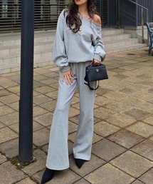 esutoreja（エストレジャ）の「ワンショルダースウェットセットアップ（セットアップ）」