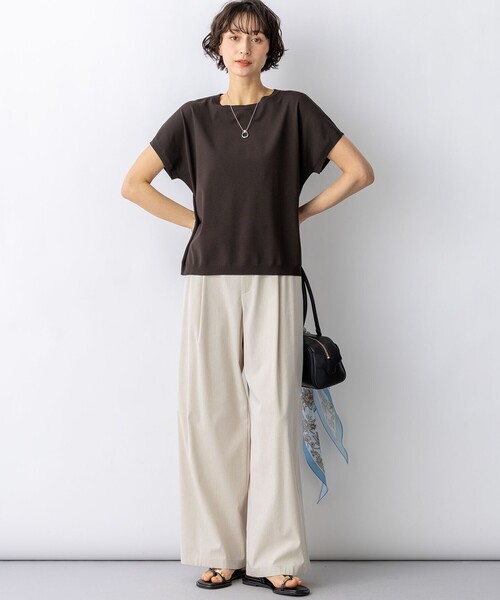 23区(ニジュウサンク)の「ナチュラルスラブストレッチ ワイドパンツ(その他パンツ・レディース・カーキ系/ベージュ系/ネイビー系・38/40/36)」の18枚目の写真