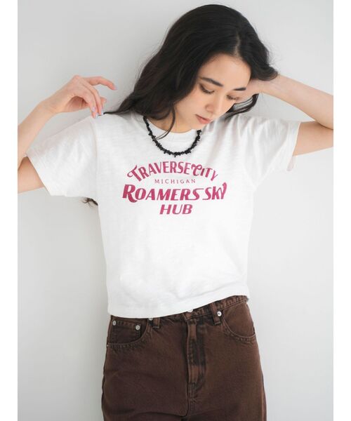 Ungrid(アングリッド)の「ロゴコンパクトスラブTee(Tシャツ/カットソー・レディース・イエロー/ブルー/オフホワイト・FREE)」の22枚目の写真