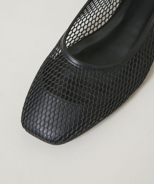 NANO universe（ナノユニバース）の「メッシュフラットパンプス（パンプス・レディース・ブラック/ホワイト・37/36/38）」の10枚目の写真