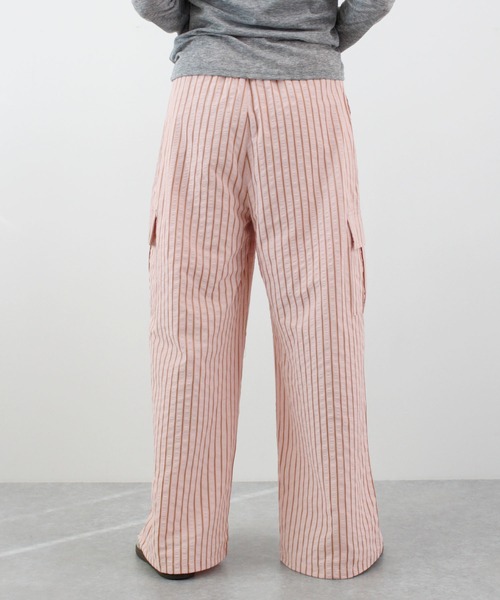 ABYS（アビス）の「【ドロスト付き】ポコポコ ストライプ カーゴパンツ（カーゴパンツ・レディース・ブルー/ピンク/ホワイト・MEDIUM/LARGE）」の20枚目の写真