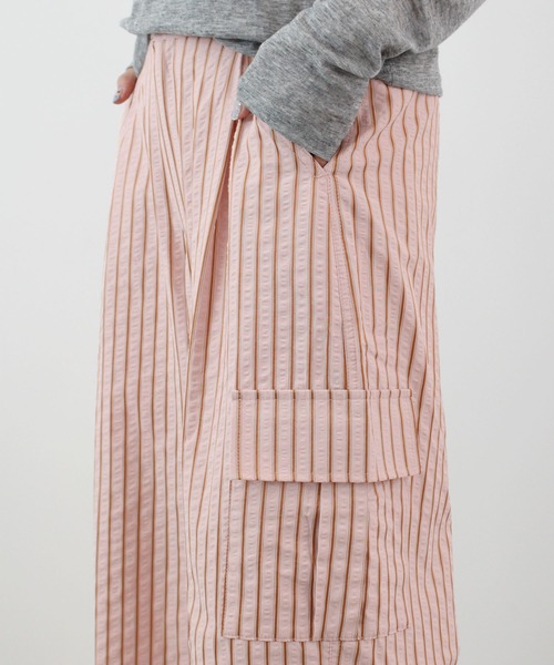 ABYS（アビス）の「【ドロスト付き】ポコポコ ストライプ カーゴパンツ（カーゴパンツ・レディース・ブルー/ピンク/ホワイト・MEDIUM/LARGE）」の21枚目の写真