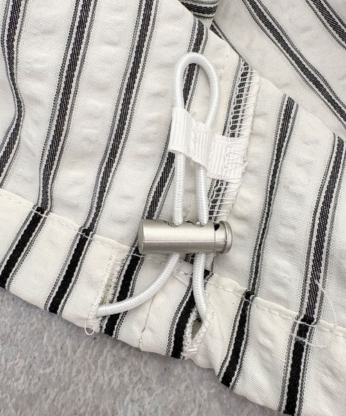 ABYS（アビス）の「【ドロスト付き】ポコポコ ストライプ カーゴパンツ（カーゴパンツ・レディース・ブルー/ピンク/ホワイト・MEDIUM/LARGE）」の10枚目の写真