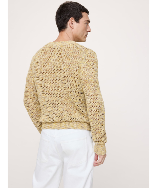 Banana Republic(バナナリパブリック)の「スペースダイ コットン シルク セーター(ニット/セーター・メンズ・イエロー・S/M/L/XL)」の2枚目の写真