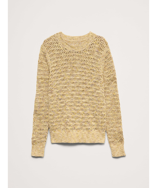 Banana Republic(バナナリパブリック)の「スペースダイ コットン シルク セーター(ニット/セーター・メンズ・イエロー・S/M/L/XL)」の3枚目の写真