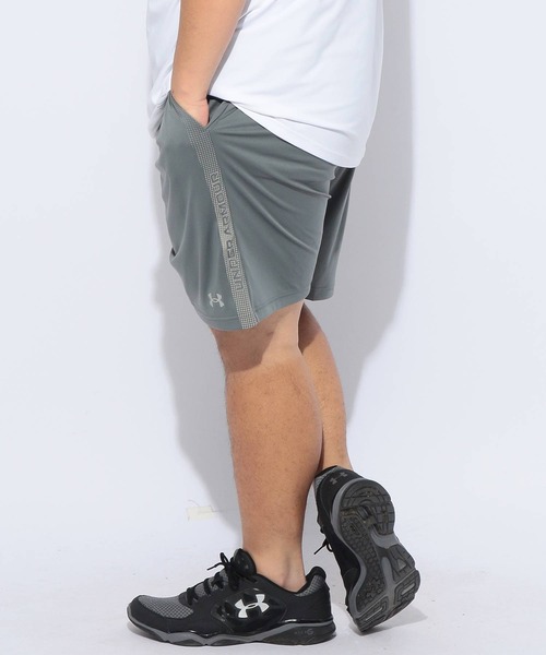 UNDER ARMOUR(アンダーアーマー)の「ショートパンツ ハーフパンツ 短パン メンズ 大きいサイズ LOOSE サイドロゴ ショーツ トレーニング ウォーキング 楽 UNDER ARMOUR アンダーアーマー(その他パンツ・メンズ・グリーン/ブラック・5XL/4XL/3XL)」の1枚目の写真