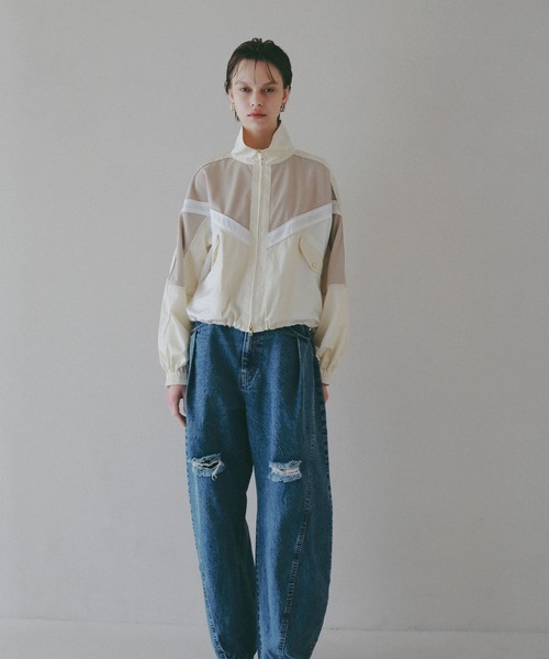 BAYFLOW（ベイフロー）の「【EF(エフ)】デニムボリュームパンツ（WOMEN）（デニムパンツ・レディース・インディゴブルー/グレー・FREE）」の10枚目の写真