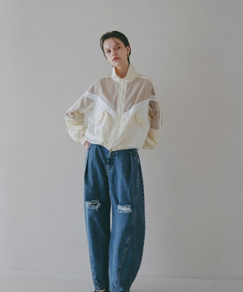 BAYFLOW（ベイフロー）の「【EF(エフ)】デニムボリュームパンツ（WOMEN）（デニムパンツ・レディース・インディゴブルー/グレー・FREE）」の11枚目の写真