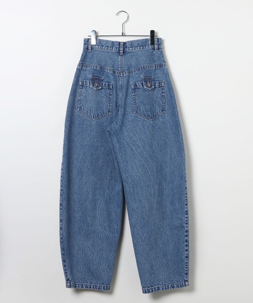 BAYFLOW（ベイフロー）の「【EF(エフ)】デニムボリュームパンツ（WOMEN）（デニムパンツ・レディース・インディゴブルー/グレー・FREE）」の16枚目の写真