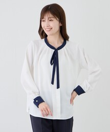 配色使いブラウス