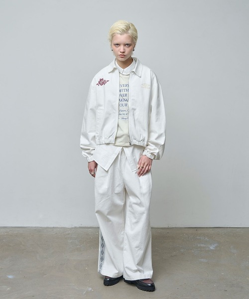 UMBRO（アンブロ）の「(UMBRO)DENIM WIDE PANTS（その他パンツ・レディース・ブルー/ブラウン/ホワイト・ONE SIZE）」の4枚目の写真