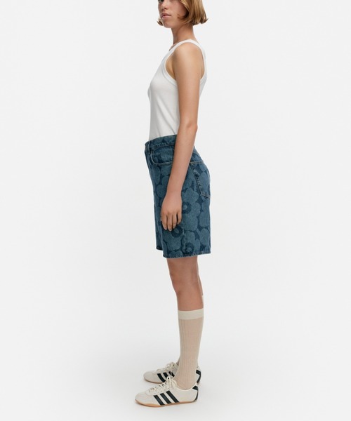 marimekko（マリメッコ）の「【Maridenim】Marssi Unikko / Short  pants（デニムパンツ・レディース・サックスブルー・25inch/26inch/27inch/28inch/29inch/30inch）」の2枚目の写真