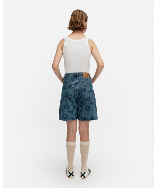 marimekko（マリメッコ）の「【Maridenim】Marssi Unikko / Short  pants（デニムパンツ・レディース・サックスブルー・25inch/26inch/27inch/28inch/29inch/30inch）」の3枚目の写真