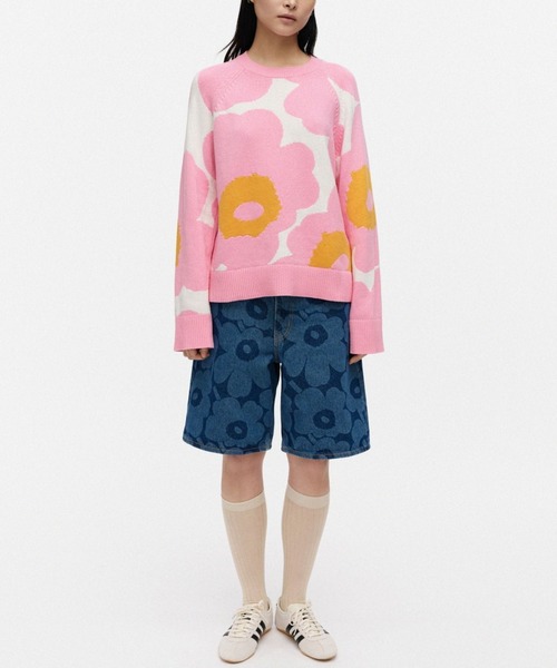 marimekko(マリメッコ)の「【Maridenim】Marssi Unikko / Short pants(デニムパンツ・レディース・サックスブルー・25inch/26inch/27inch/28inch/29inch/30inch)」の5枚目の写真