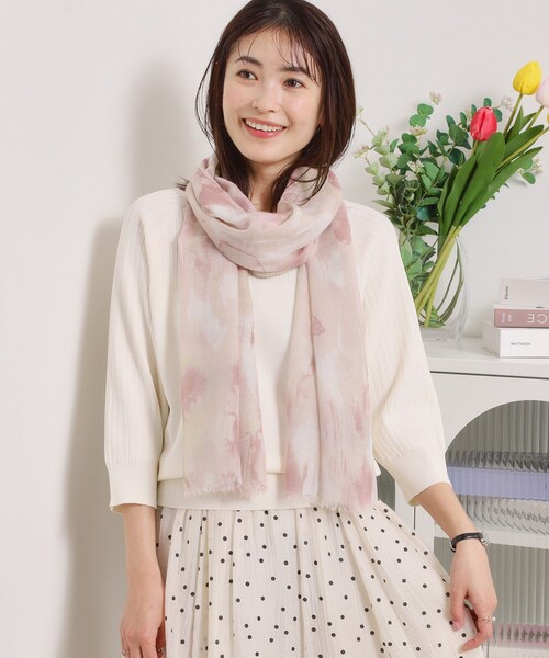 ITS'DEMO（イッツデモ）の「フラワーデザインストール（ストール/ショール・レディース・ブルー系/グリーン系その他2/ピンク系5・00）」の9枚目の写真