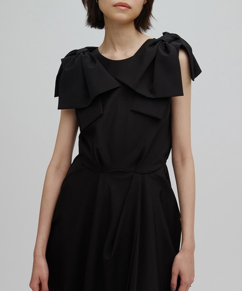 Ameri（アメリ）の「2WAY CONSTRUCTIVE RIBBON DRESS（ドレス・レディース・インディゴブルー/ブラック/ブラウン・MEDIUM/SMALL）」の6枚目の写真