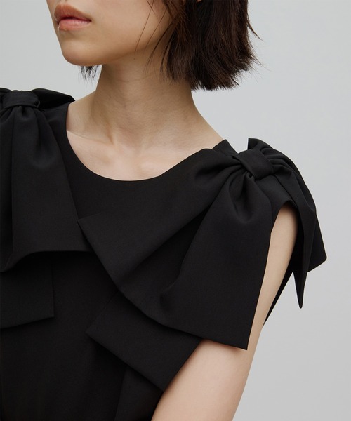 Ameri（アメリ）の「2WAY CONSTRUCTIVE RIBBON DRESS（ドレス・レディース・インディゴブルー/ブラック/ブラウン・MEDIUM/SMALL）」の7枚目の写真