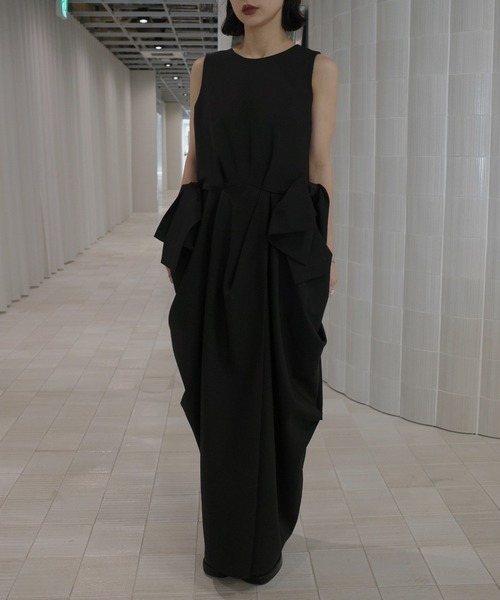 Ameri（アメリ）の「2WAY CONSTRUCTIVE RIBBON DRESS（ドレス・レディース・インディゴブルー/ブラック/ブラウン・MEDIUM/SMALL）」の17枚目の写真