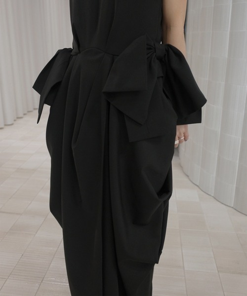 Ameri（アメリ）の「2WAY CONSTRUCTIVE RIBBON DRESS（ドレス・レディース・インディゴブルー/ブラック/ブラウン・MEDIUM/SMALL）」の18枚目の写真