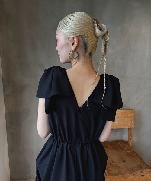 Ameri（アメリ）の「2WAY CONSTRUCTIVE RIBBON DRESS（ドレス・レディース・インディゴブルー/ブラック/ブラウン・MEDIUM/SMALL）」の22枚目の写真