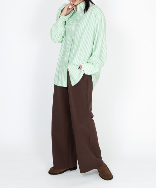 PUNYUS（プニュズ）の「キャンディストライプシャツ（シャツ/ブラウス・レディース・グリーン/イエロー/ブルー・1/2/3/4/5）」の11枚目の写真