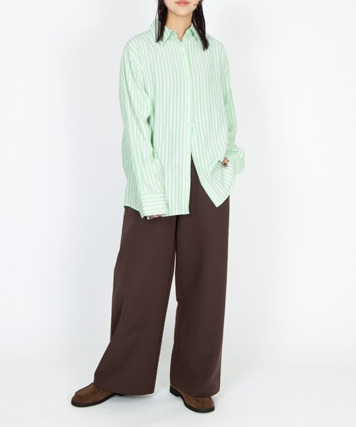 PUNYUS（プニュズ）の「キャンディストライプシャツ（シャツ/ブラウス・レディース・グリーン/イエロー/ブルー・1/2/3/4/5）」の13枚目の写真