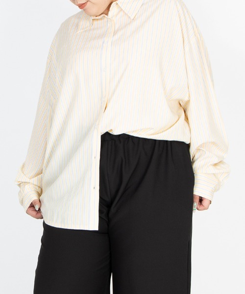 PUNYUS（プニュズ）の「キャンディストライプシャツ（シャツ/ブラウス・レディース・グリーン/イエロー/ブルー・1/2/3/4/5）」の17枚目の写真