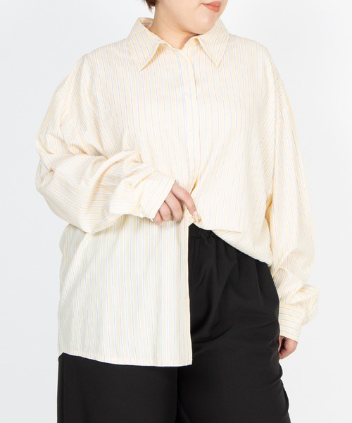 PUNYUS（プニュズ）の「キャンディストライプシャツ（シャツ/ブラウス・レディース・グリーン/イエロー/ブルー・1/2/3/4/5）」の19枚目の写真