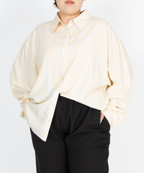 PUNYUS（プニュズ）の「キャンディストライプシャツ（シャツ/ブラウス・レディース・グリーン/イエロー/ブルー・1/2/3/4/5）」の21枚目の写真