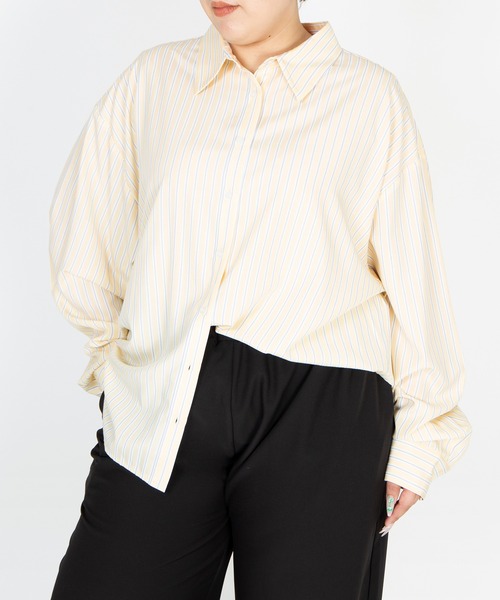 PUNYUS（プニュズ）の「キャンディストライプシャツ（シャツ/ブラウス・レディース・グリーン/イエロー/ブルー・1/2/3/4/5）」の22枚目の写真