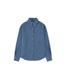 SITP5257 SUNWELL ドビー チェック レギュラー シャツ_Blue