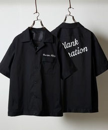 C/N CLOTH BOWLING S/S SHIRT / コットン ナイロン クロス バックロゴ 刺繍 ショートスリーブ ボウリングシャツ
