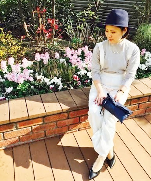 COLLAGE GALLARDAGALANTE（コラージュガリャルダガランテ）の「洗えるサスペンダー付ワイドパンツ（オールインワン）（サロペット/オーバーオール・レディース・ホワイト/サックスブルー・0/1）」の6枚目の写真