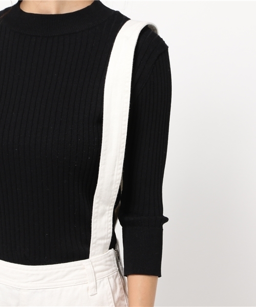 COLLAGE GALLARDAGALANTE（コラージュガリャルダガランテ）の「洗えるサスペンダー付ワイドパンツ（オールインワン）（サロペット/オーバーオール・レディース・ホワイト/サックスブルー・0/1）」の14枚目の写真