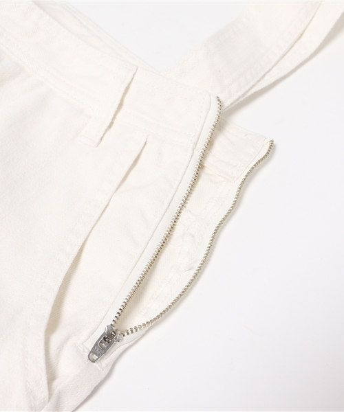 COLLAGE GALLARDAGALANTE（コラージュガリャルダガランテ）の「洗えるサスペンダー付ワイドパンツ（オールインワン）（サロペット/オーバーオール・レディース・ホワイト/サックスブルー・0/1）」の10枚目の写真