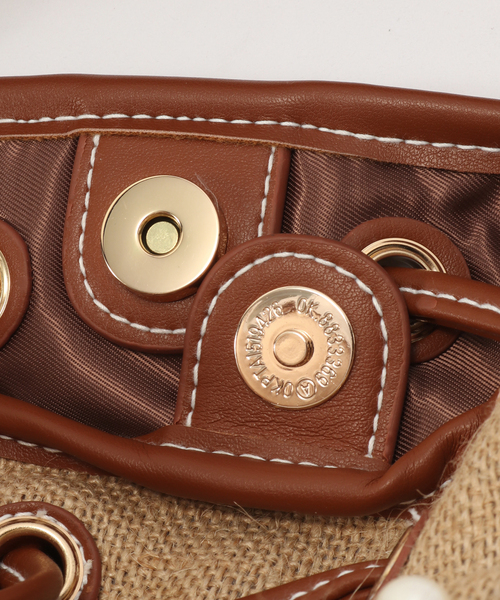 MIAN (ミアン)の「MIAN / ミアン パール付き巾着トートバッグ(トートバッグ・レディース・ブラック/ブラウン・FREE)」の8枚目の写真