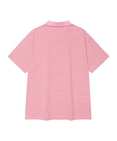 AMESWORLDWIDE(アメスワールドワイド)の「BASIC STRIPE COLLAR TEE PINK(Tシャツ/カットソー・レディース・その他・SMALL/MEDIUM/LARGE)」の11枚目の写真