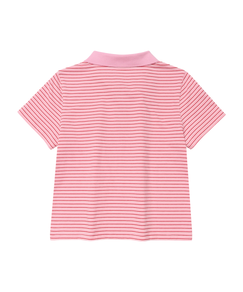 AMESWORLDWIDE(アメスワールドワイド)の「BASIC STRIPE COLLAR TEE PINK(Tシャツ/カットソー・レディース・その他・SMALL/MEDIUM/LARGE)」の9枚目の写真