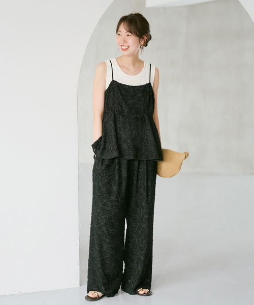Spick & Span(スピックアンドスパン)の「《一部店舗+WEB限定》シアージャガードキャミソール(キャミソール・レディース・アイボリー/ブラック・FREE)」の3枚目の写真