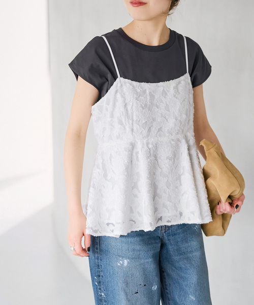 Spick & Span(スピックアンドスパン)の「《一部店舗+WEB限定》シアージャガードキャミソール(キャミソール・レディース・アイボリー/ブラック・FREE)」の13枚目の写真