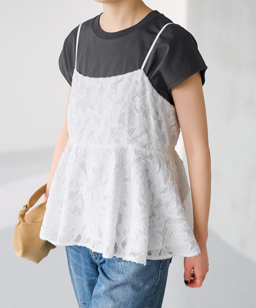 Spick & Span(スピックアンドスパン)の「《一部店舗+WEB限定》シアージャガードキャミソール(キャミソール・レディース・アイボリー/ブラック・FREE)」の15枚目の写真