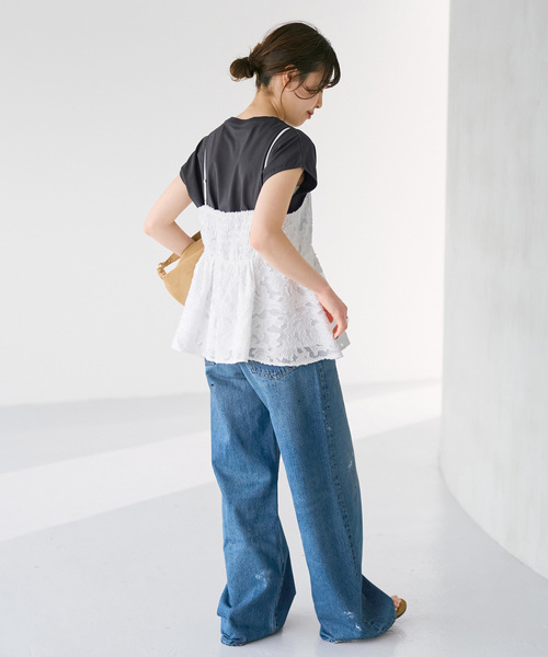 Spick & Span(スピックアンドスパン)の「《一部店舗+WEB限定》シアージャガードキャミソール(キャミソール・レディース・アイボリー/ブラック・FREE)」の18枚目の写真
