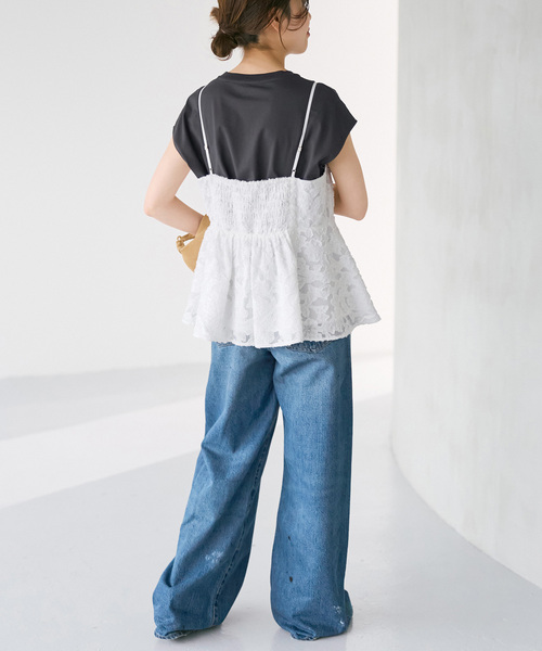 Spick & Span(スピックアンドスパン)の「《一部店舗+WEB限定》シアージャガードキャミソール(キャミソール・レディース・アイボリー/ブラック・FREE)」の19枚目の写真