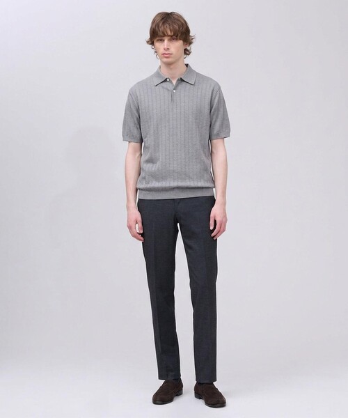 J.PRESS(ジェイプレス)の「【オンオフ対応】シルクコットン ニットポロシャツ(ポロシャツ・メンズ・ネイビー系/ライトグレー系・MEDIUM/LARGE/X-LARGE)」の11枚目の写真