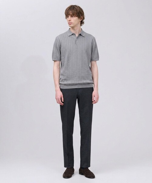 J.PRESS(ジェイプレス)の「【オンオフ対応】シルクコットン ニットポロシャツ(ポロシャツ・メンズ・ネイビー系/ライトグレー系・MEDIUM/LARGE/X-LARGE)」の12枚目の写真